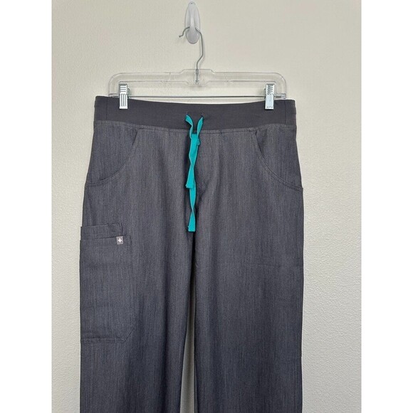 FIGS Casma Kade Cargo Scrub Pants Graphite Gray Medical Women's Medium Petite - Picture 3 of 8